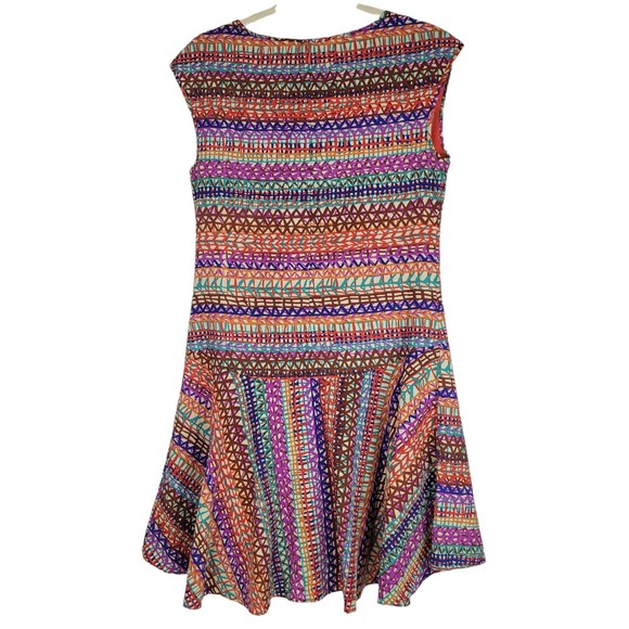 CeCe by Cynthia Steffe Sleeveless Drop Waist Dress Lined Multicolor size 6 - Picture 2 of 10